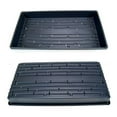 thumbnail image 1 of 100 Durable Black Plastic Growing Trays (with drain holes) 20" x 10" x 2" - Planting Seedlings, Flowers, Wheatgrass, Microgreens, 1 of 2