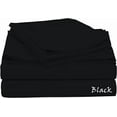 thumbnail image 1 of 100 % EGYPTIAN COTTON !! 600 COUNT TC !! SOLID COLOR SHEET SET USA - Full Size - Solid Colors { Black } with Deep Pocket 26" Inches By KM LINEN, 1 of 1
