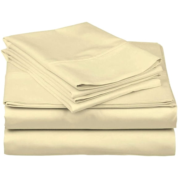100% Egyiptan Cotton 800TC - Universal Boating Sheet Set XL V Berth The Best Boat XL V Berth Bedding Fits mattresses up to 10” Depth - Great Gift for Boaters, Ivory Solid