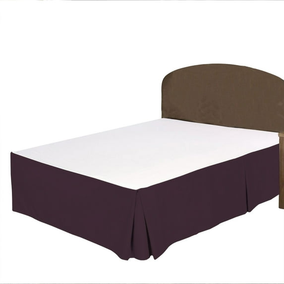 100% Egyptian Cotton 1 PCs Box Pleated BedSkirt 15 inches (Purple,Cal-King)