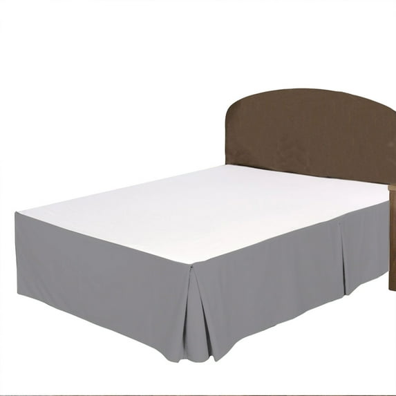 100% Egyptian Cotton 1 PCs Box Pleated BedSkirt 18 inches (Silver,Queen)