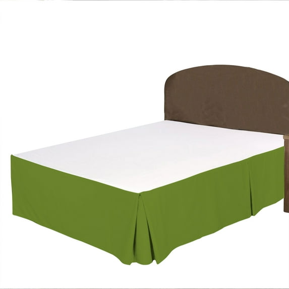 100% Egyptian Cotton 1 PCs Box Pleated BedSkirt 21 inches (Parrot Green,Cal-King)
