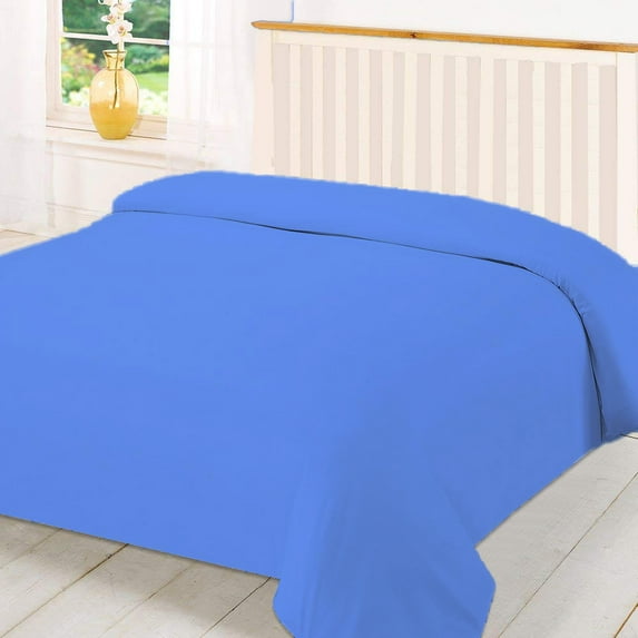100% Egyptian Cotton 1 Pcs Duvet Cover Solid (Medium Blue,Full /Queen)