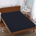 thumbnail image 1 of BedDecor 100% Egyptian Cotton 400TC 1Pcs Navy Blue California King Size 18 Inches Deep Pocket Fitted Sheet Solid Pattern, 1 of 3