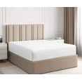 thumbnail image 1 of 100% Egyptian Cotton - 1 Piece Fitted Sheet with 18 Inch Deep Pocket, 600 Thread Count, All Around Elastic Fitted Bedsheet, Super Soft and Luxury- White Solid, Olympic Queen Size, 1 of 5