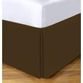 thumbnail image 1 of 100% Egyptian Cotton 1000 Thread Count 1 Piece Box Pleated Bed Skirt Premium Luxury 21" Inch Deep Pocket Hotel Quality Bed Skirt Olympic Queen Size (66"X80") - Chocolate Solid, 1 of 6