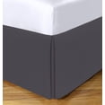 thumbnail image 1 of 100% Egyptian Cotton 1000 Thread Count 1 Piece Box Pleated Bed Skirt Premium Luxury 21" Inch Deep Pocket Hotel Quality Bed Skirt Short King Size (72"X75") - Dark Grey Solid, 1 of 6