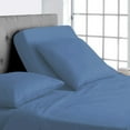 thumbnail image 1 of 100% Egyptian Cotton - 1000 Thread Count Sheets for Adjustable Beds - 15" Inch Deep Pocket King Size Split Down 34" inches from The top - Split Head Sheets, Medium Blue Solid, 1 of 8