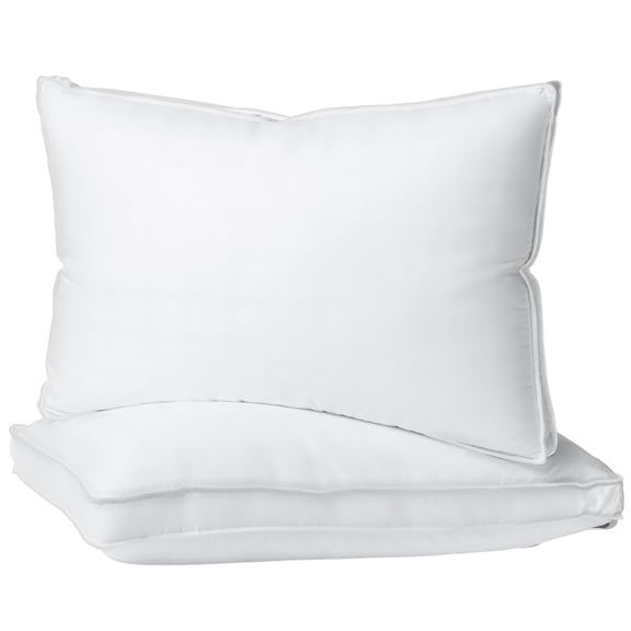 100% Egyptian Cotton 300TC Super Soft Plush Down-Alternative Pillow Hypoallergenic Gusseted Sleeping Bed Pillows 2-pack - Dust Mite, & Allergen Resistant - (King, 36" x 20")