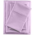 thumbnail image 1 of 100% Egyptian Cotton 4 PC Bed Sheet Set, 600 Thread Count, Extra Soft and Luxury, Luxury Sheet Set 4 PC, 10" Deep Pocket - Olympic Queen Size - Lavender Solid., 1 of 4