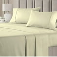 thumbnail image 1 of 100% Egyptian Cotton 4 Piece Luxury Bed Sheets Set- 400TC Soft & Wrinkle Free Sheets- 16" Inch Deep Pocket Fitted- Hotel Quality Bed Sheets Collection - Ivory Solid, RV King Size., 1 of 7