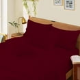thumbnail image 1 of 100% Egyptian Cotton 800 Thread Count 4Pcs Sheet Set Upto 12" Inch Deep Pocket Bed Sheet Set - Full XL Size (54" X 80") Inch, Burgundy Stripe, 1 of 8