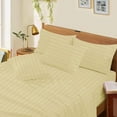 thumbnail image 1 of 100% Egyptian Cotton 800 Thread Count 4Pcs Sheet Set Upto 12" Inch Deep Pocket Bed Sheet Set - Queen Size (60" X 80") Inch, Ivory Stripe, 1 of 8