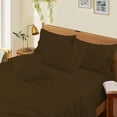 thumbnail image 1 of 100% Egyptian Cotton 800 Thread Count 4Pcs Sheet Set Upto 12" Inch Deep Pocket Bed Sheet Set - Queen XL Size (60" X 84") Inch, Chocolate Solid, 1 of 8