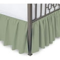 thumbnail image 1 of 100% Egyptian Cotton 800 Thread Count Hotel Quality Dust Ruffle Bed Skirt, 15" Inch Drop Length Ruffle Bed Skirt, King Size (78" x 80") Inch, Sage Solid, 1 of 5