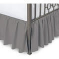 thumbnail image 1 of 100% Egyptian Cotton 800 Thread Count Hotel Quality Dust Ruffle Bed Skirt, 15" Inch Drop Length Ruffle Bed Skirt, King Size (78" x 80") Inch, Silver Solid, 1 of 5