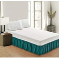 thumbnail image 1 of 100% Egyptian Cotton 800 Thread Count Hotel Quality Dust Ruffle Bed Skirt, 15" Inch Drop Length Ruffle Bed Skirt, Full Size (54" x 75") Inch, Teal Solid, 1 of 5