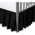 thumbnail image 1 of 100% Egyptian Cotton 800 Thread Count Hotel Quality Dust Ruffle Bed Skirt, 15" Inch Drop Length Ruffle Bed Skirt, King Size (78" x 80") Inch, Black Solid, 1 of 5