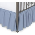 thumbnail image 1 of 100% Egyptian Cotton 800 Thread Count Hotel Quality Dust Ruffle Bed Skirt, 18" Inch Drop Length Ruffle Bed Skirt, California King Size (72" x 84") Inch, Light Blue Solid, 1 of 5