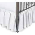 thumbnail image 1 of 100% Egyptian Cotton 800 Thread Count Hotel Quality Dust Ruffle Bed Skirt, 18" Inch Drop Length Ruffle Bed Skirt, Full Size (54" x 75") Inch, White Solid, 1 of 5
