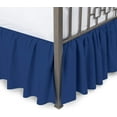 thumbnail image 1 of 100% Egyptian Cotton 800 Thread Count Hotel Quality Dust Ruffle Bed Skirt, 18" Inch Drop Length Ruffle Bed Skirt, Queen Size (60" x 80") Inch, Medium Blue Solid, 1 of 5