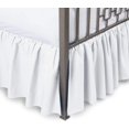 thumbnail image 1 of 100% Egyptian Cotton 800 Thread Count Hotel Quality Dust Ruffle Bed Skirt, 21" Inch Drop Length Ruffle Bed Skirt, Full Size (54" x 75") Inch, White Solid, 1 of 5