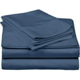 thumbnail image 1 of 100% Egyptian Cotton 800 Thread Count Sleeper Sofa Sheet Fit Up to 8" Inches Deep Pocket Full Sleeper Sofa Bed Sheet Set (54" x 72" + 8"), Full Size, Medium Blue Solid, 1 of 7