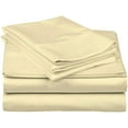 thumbnail image 1 of 100% Egyptian Cotton 800 Thread Count Sleeper Sofa Sheet Fit Up to 6" Inches Deep Pocket King Sleeper Sofa Bed Sheet Set ((76" x 80" + 6"), King Size, Ivory Solid, 1 of 7