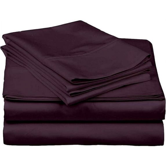 100% Egyptian Cotton 800 Thread Count Sleeper Sofa Sheet Fit Up to 8" Inches Deep Pocket Twin Sleeper Sofa Bed Sheet Set (36" x 72" + 8"), Twin Size, Plum Solid