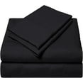 thumbnail image 1 of 100% Egyptian Cotton Bed Sheets Set with 12" Inch Deep Pocket - Soft & Cooling Sheets - 4 Piece Sheets & Pillowcases - 400 Thread Count Luxury Bedding - Black Solid, Full-XXL Size., 1 of 7