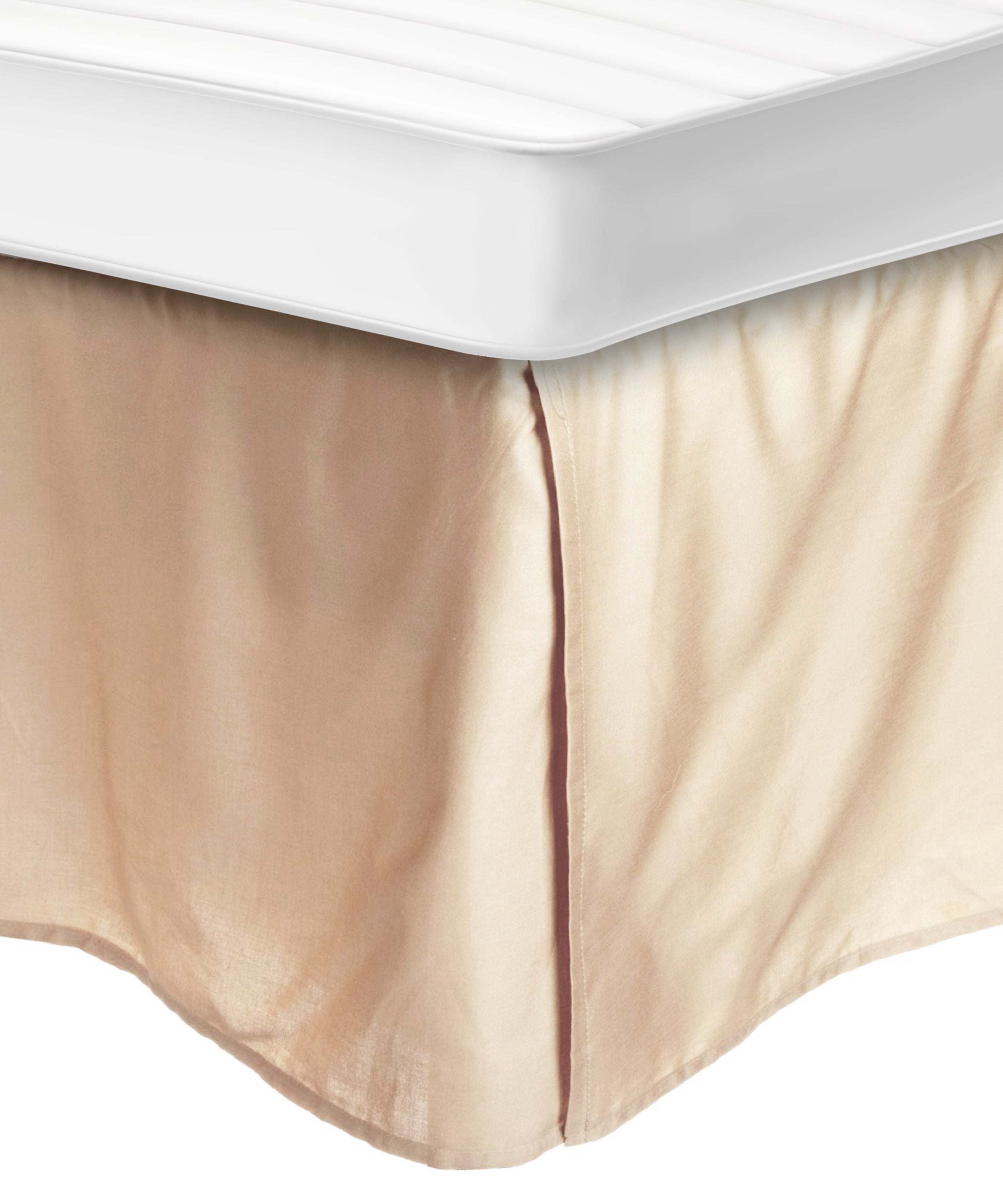 100% Egyptian Cotton Dust Ruffle Bed Skirt, Queen Size with Split ...