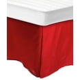 thumbnail image 1 of 100% Egyptian Cotton Chic Solid Bed Skirt with Split Corners Red / King, 1 of 2