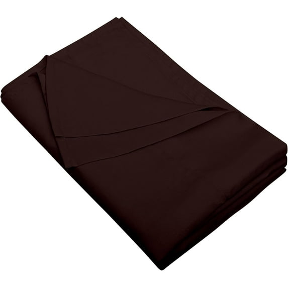 100% Egyptian Cotton King/Cal King (104" X 110") Flat Sheet, 600 Thread Count, Cool & Breathable, Soft & Durable Top Sheet { Solid Chocolate King/CAL King Size }