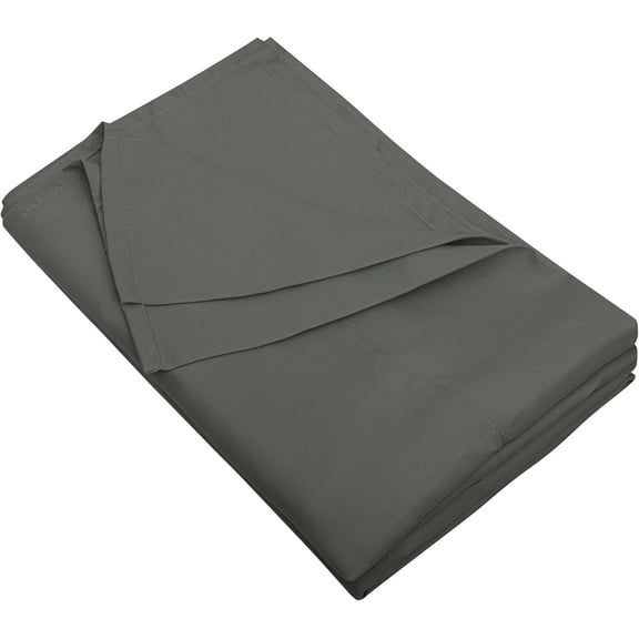 100% Egyptian Cotton King/Cal King (104" X 110") Flat Sheet, 600 Thread Count, Cool & Breathable, Soft & Durable Top Sheet { Solid Dark Gray King/CAL King Size }