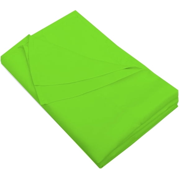 100% Egyptian Cotton King/Cal King (104" X 110") Flat Sheet, 600 Thread Count, Cool & Breathable, Soft & Durable Top Sheet { Solid Parrot Green King/CAL King Size }