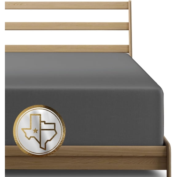 100% Egyptian Cotton King Size Fitted Sheets Only - Luxury 1000 Series High Thread Count King Fitted Sheet (1 PC, Dark Grey), 22" Deep Pocket Elasticized - Lonestar Lovin' Collection