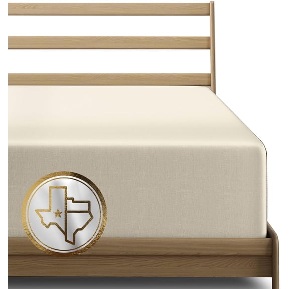 100% Egyptian Cotton King Size Fitted Sheets Only - Luxury 1000 Series High Thread Count King Fitted Sheet (1 PC, Ivory), 22" Deep Pocket Elasticized - Lonestar Lovin' Collection