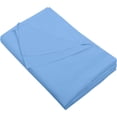 thumbnail image 1 of 100% Egyptian Cotton Oversized King (132" X 110") Flat Sheet, 600 Thread Count, Cool & Breathable, Soft & Durable Top Sheet {Solid Light Blue Oversized King Size }, 1 of 6