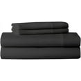 thumbnail image 1 of 100% Egyptian Cotton, Perfect for Camping Sheets, 300TC, Flat Sheet, Fitted Sheet with 10" Deep Pocket & 2 Pillowcases- Cot Sheet Sets 4 PC-Dark Gray Solid, RV Camper King Size, 1 of 5