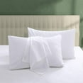 thumbnail image 1 of 100% Egyptian Cotton Pillow Protectors Set of 2, 600 Thread Count Standard Size Bed Pillow Cases with Zipper, Sateen Weave Cooling Pillow Cases Quiet and Breathable Easy Care (2PCS, Standard, White), 1 of 7