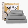 thumbnail image 1 of 100% Egyptian Cotton RV King Sheets 4 Piece - 400 Thread Count Sateen Weave, RV King Sheets Set 72" X 80" with 15" Deep Pockets, Cooling, Breathable Cotton RV Camper Sheets Set - Light Grey, 1 of 7