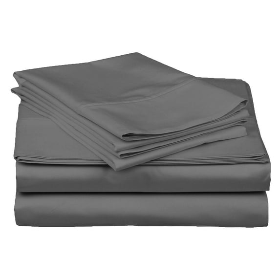 100% Egyptian Cotton Sheet Set, 400-Thread Count, Deep Pockets Grey / Full
