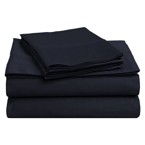 100% Egyptian Cotton Sheet Set, 400-Thread Count, Deep Pockets Navy Blue / Split King