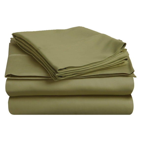 100% Egyptian Cotton Sheet Set, 400-Thread Count, Deep Pockets Sage / Split King