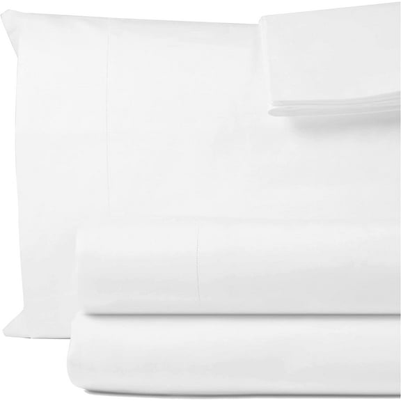 100% Egyptian Cotton Sheets Full Size 1000 Thread Count Luxury Hotel Quality Soft and Smooth White Full Bed Sheet Set 16" Deep Pocket Sateen Weave Extra Long Staple Cotton Bedding - 4 Piece