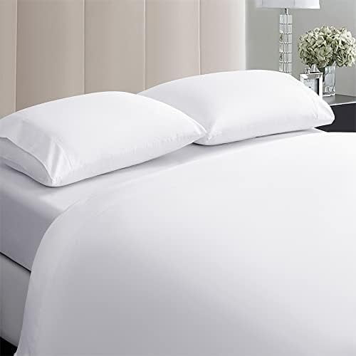 100% Egyptian Cotton Sheets Queen Size,1000 Thread Count Luxury Heavy Bed Sheets Set, Very Smooth Soft with 18" Deep Pocket Sheets 4-Pc Sets (Pearl White, Queen)$$Bedding