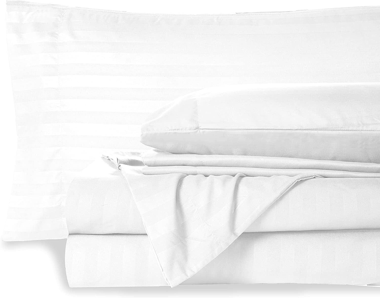 100% Egyptian Cotton Split King Size Sheets Set 5 Piece - Deep Pocket ...