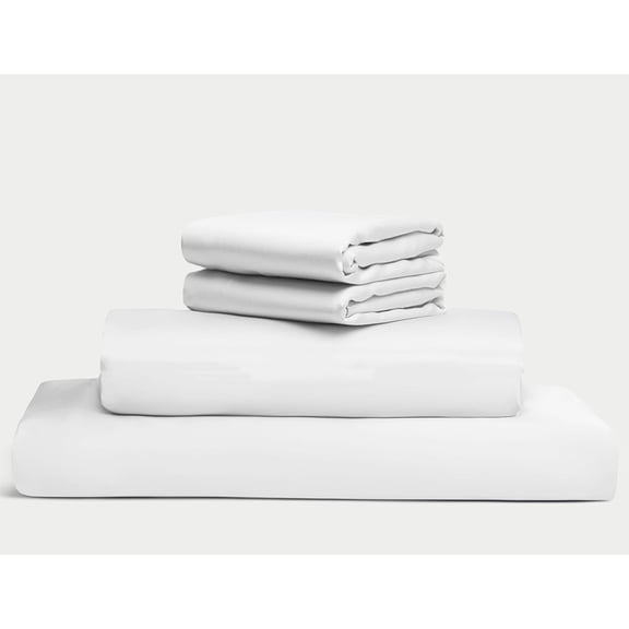 100% Egyptian Long Staple Cotton Bedsheet Set, 700 Thread Count, 4-PC Sheets Set, White Color, King Size, 25 Inch Deep Pocket of Fitted Sheet, Soft Sateen Weave Breathable