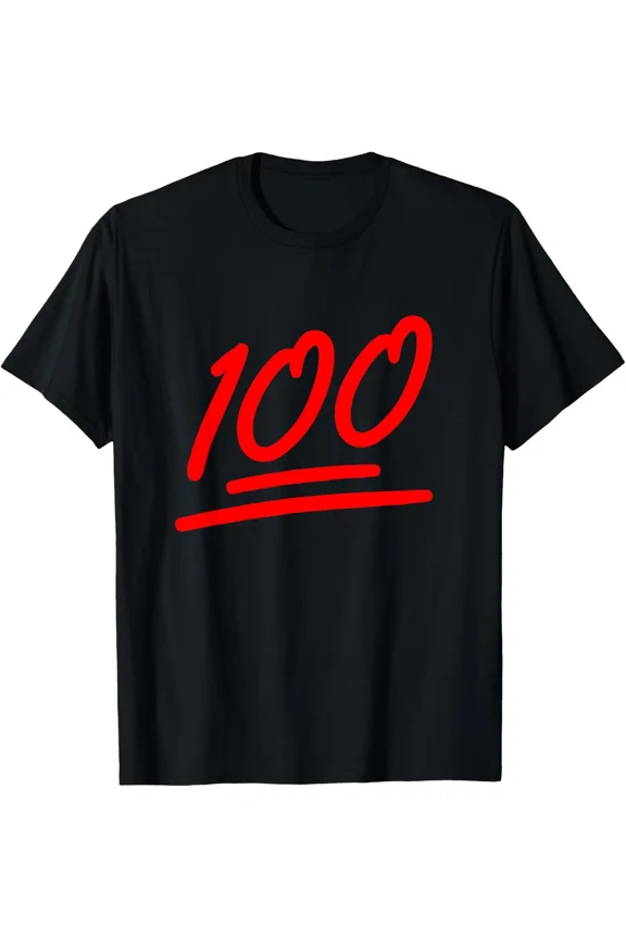 100 Emote Funny 100 Emoticon Art Cool Fun 100 Days Of School New H41367 Unisex T-Shirt, Up to 5XL Available