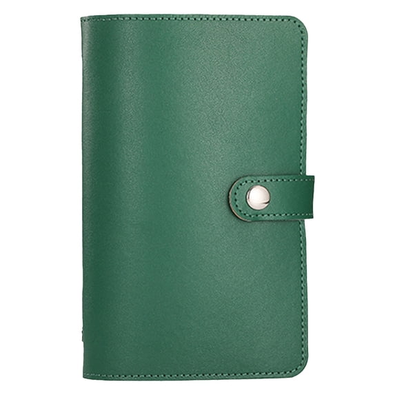 100 Envelope Cash Savings Challenge Binder,Budget Book with 50 Laminated Pages Holds 100 Bills,Leather A5 Size Financial Organizer for Money Saving Goals and Debt Payoff,4.9''x7.28''(Green2)